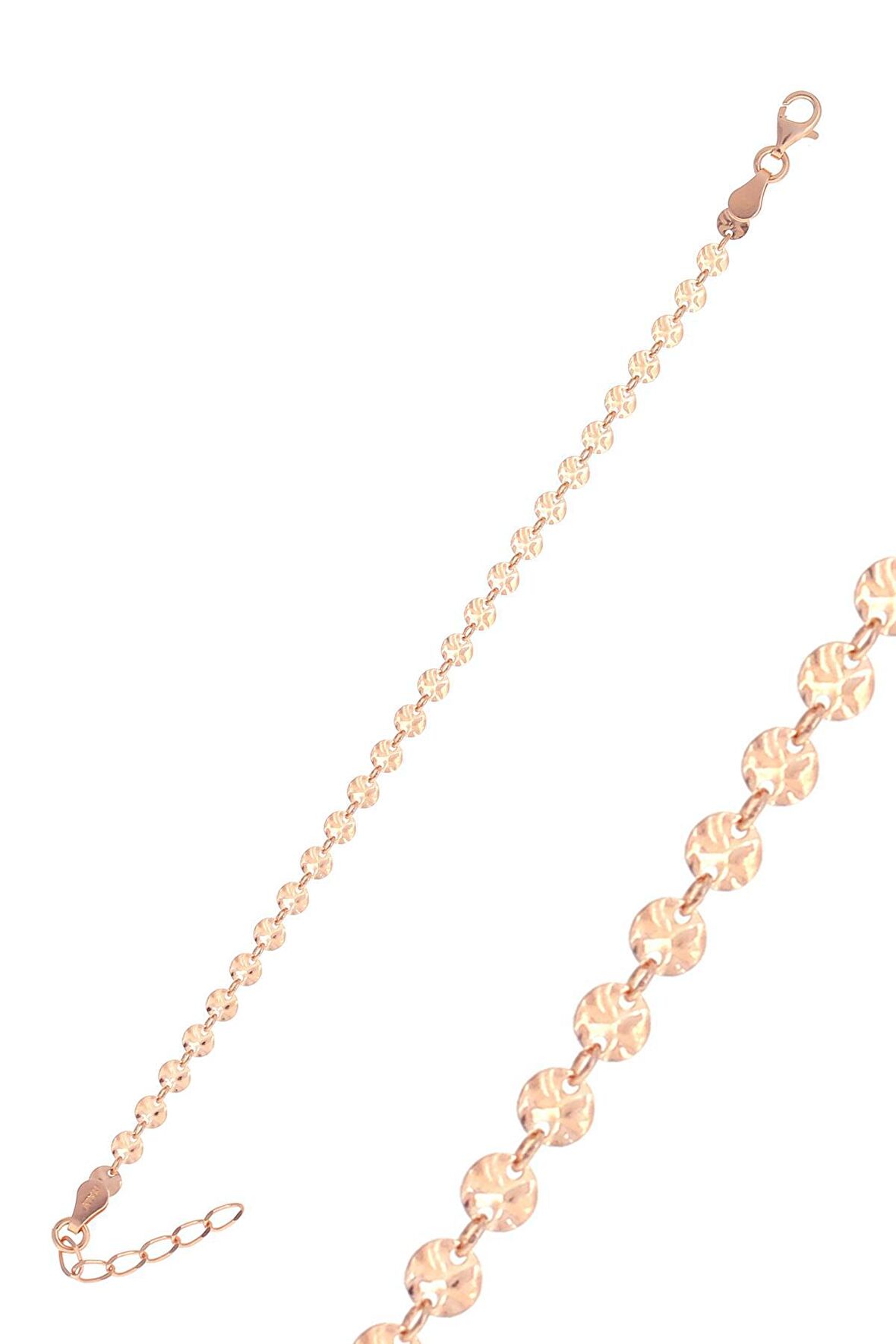 Gümüş rose dövme modeli pullu bileklik