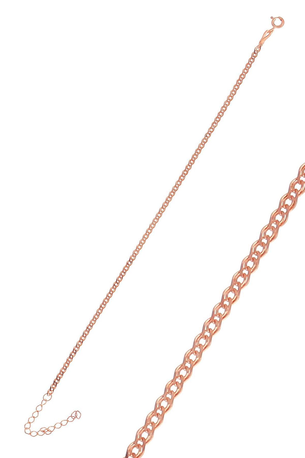 Gümüş rose zincir bileklik