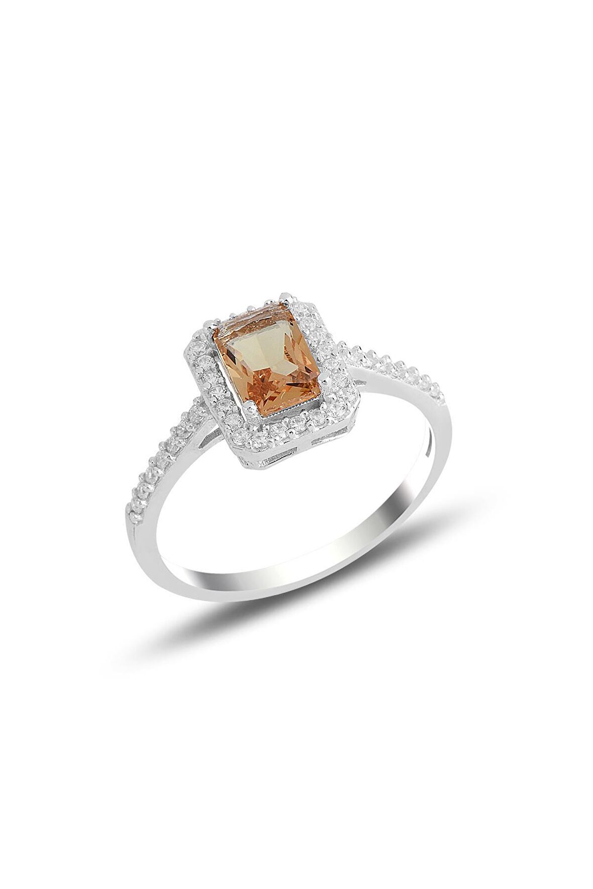 Gümüş Rodyumlu Pırlanta Montürlü Zultanit Baget Taşlı Yüzük