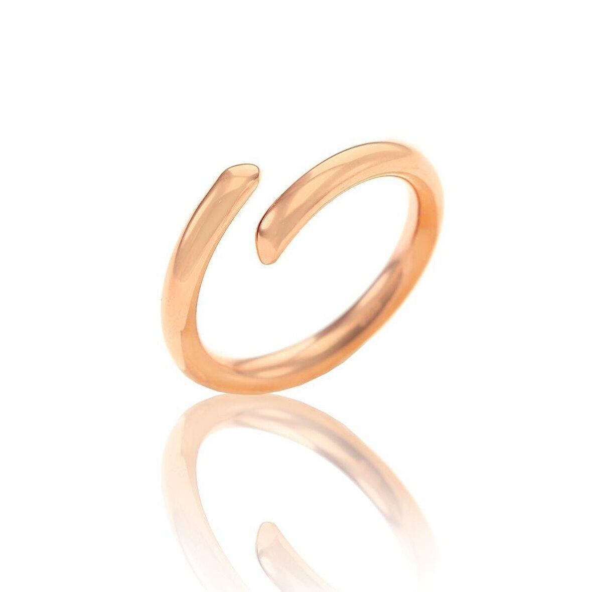 Gümüş rose ayarlamalı şarnel yüzük