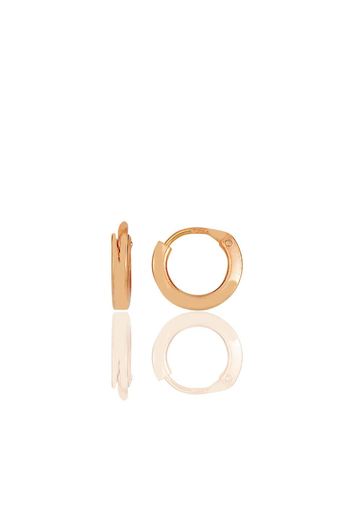 Gümüş rose  10 mm halka küpe Tragus Piercing Helix Kıkırdak Küpesi