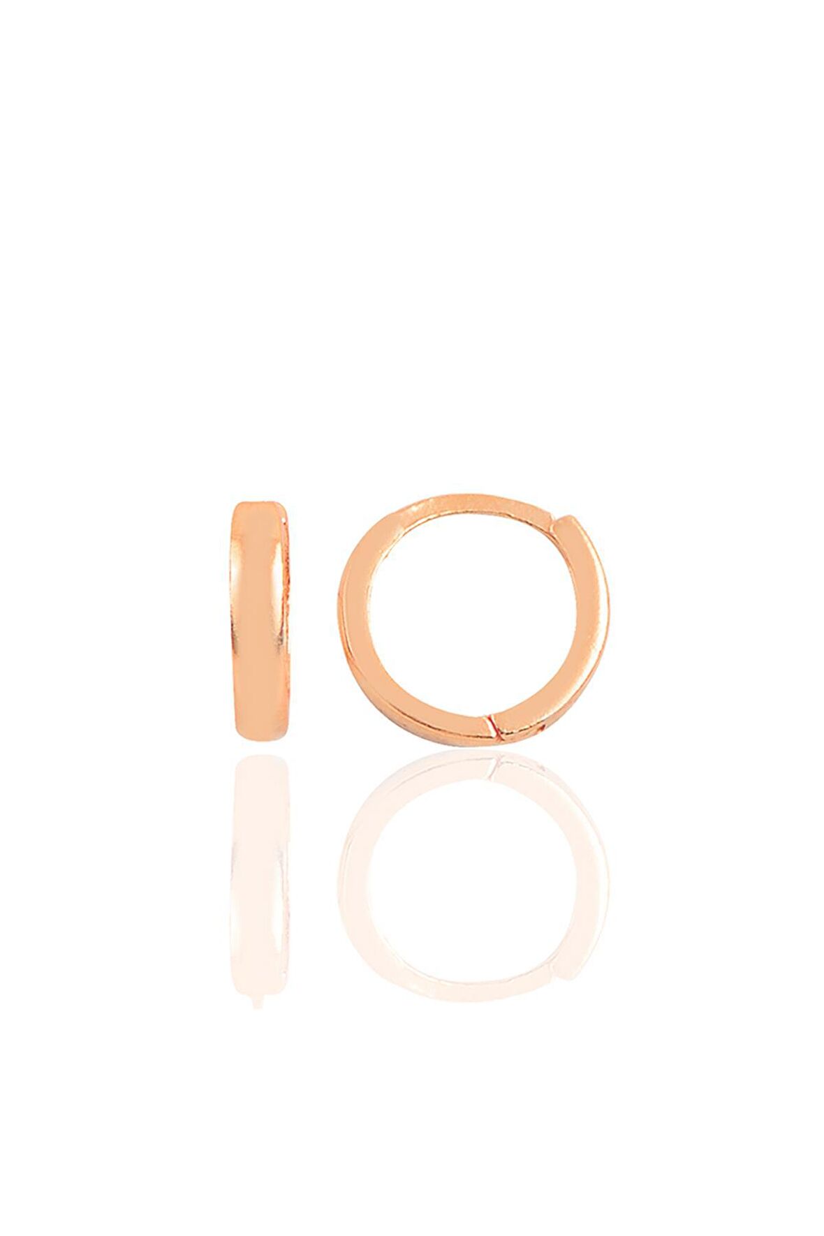 Gümüş rose 12 mm halka küpe 
