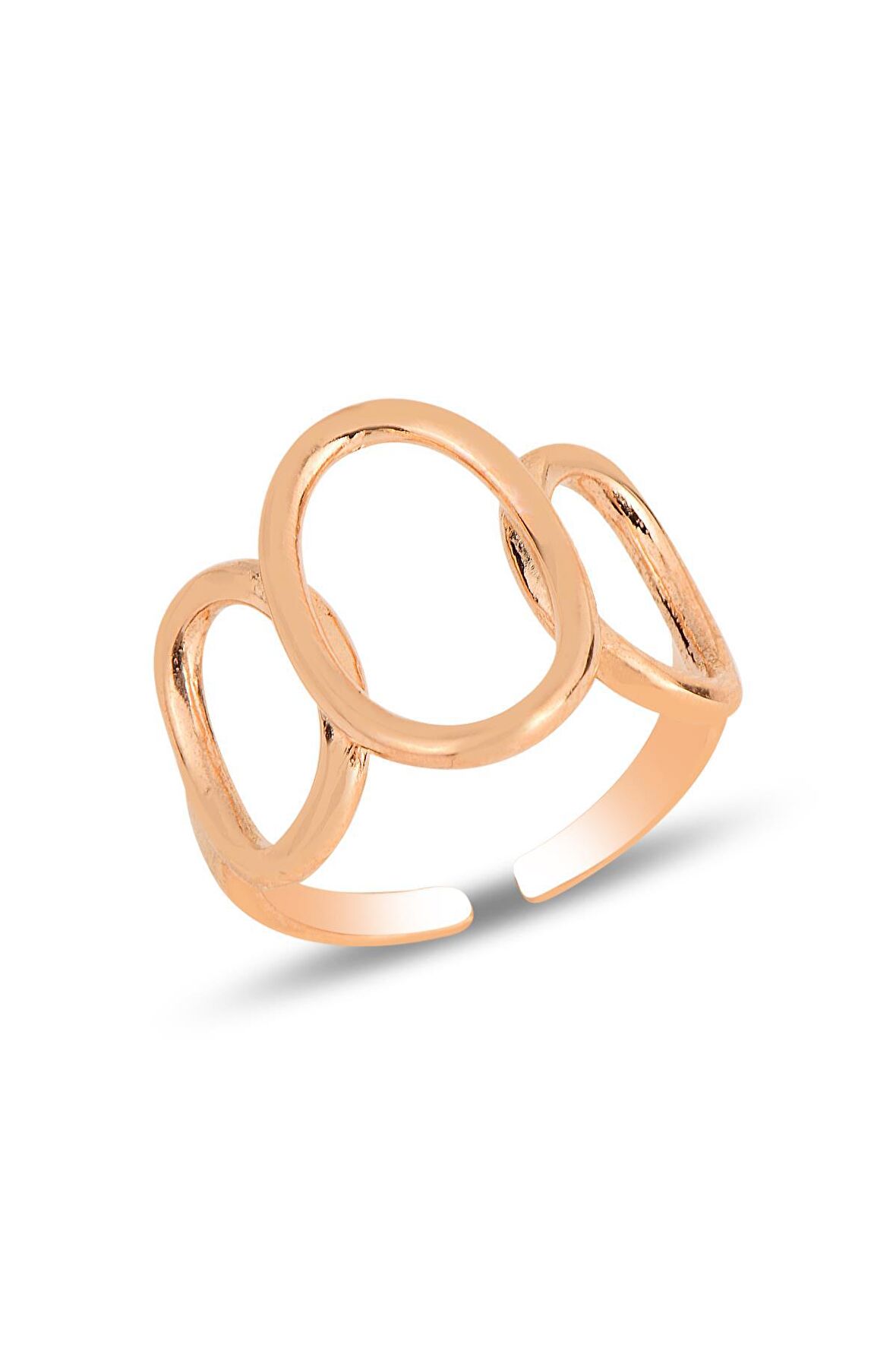 Gümüş rose ayarlamalı olimpiyat yüzük