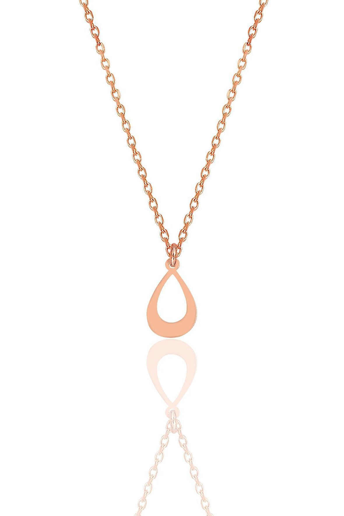 Gümüş rose damla kolye