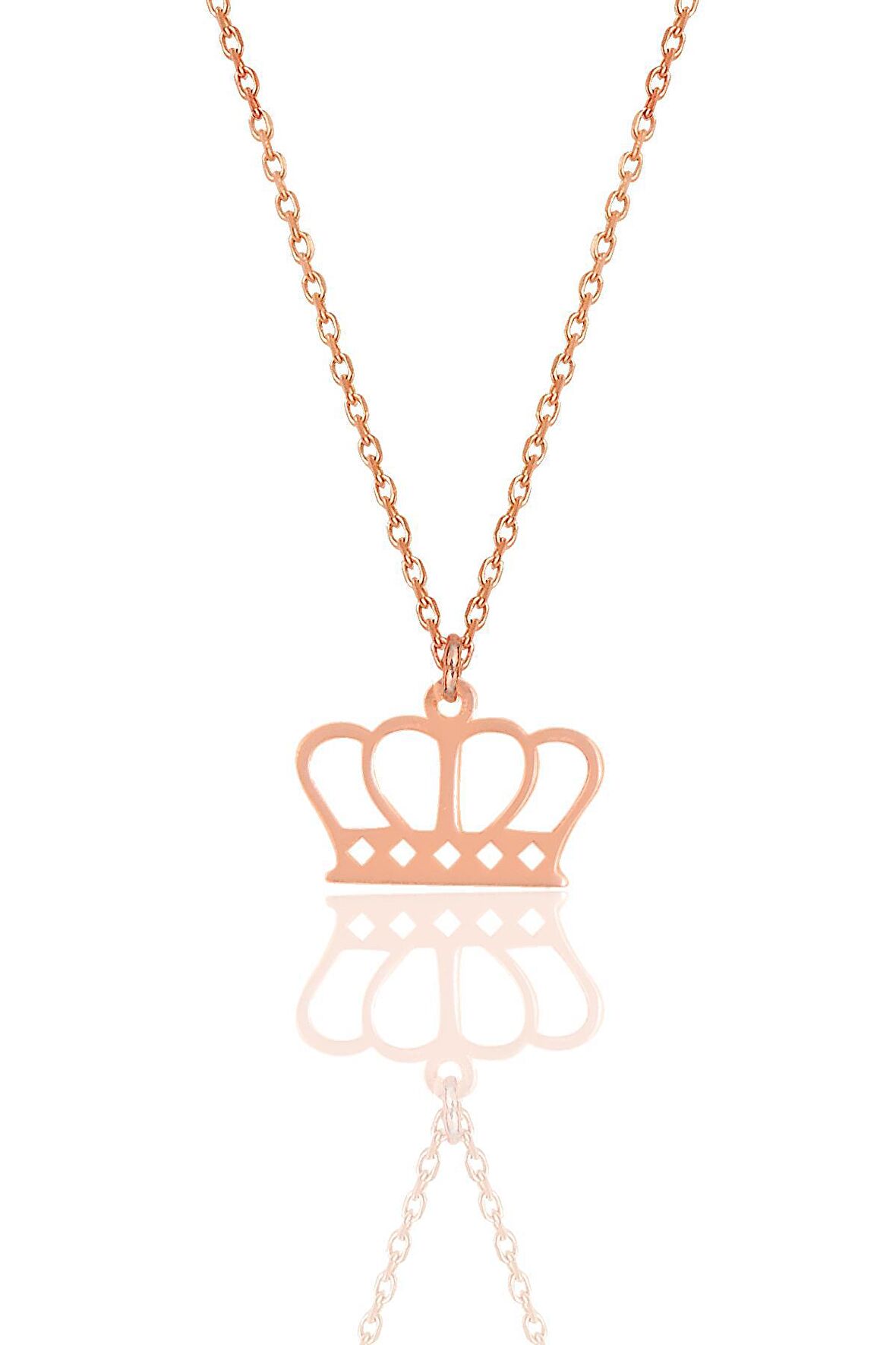 Gümüş rose taç kolye