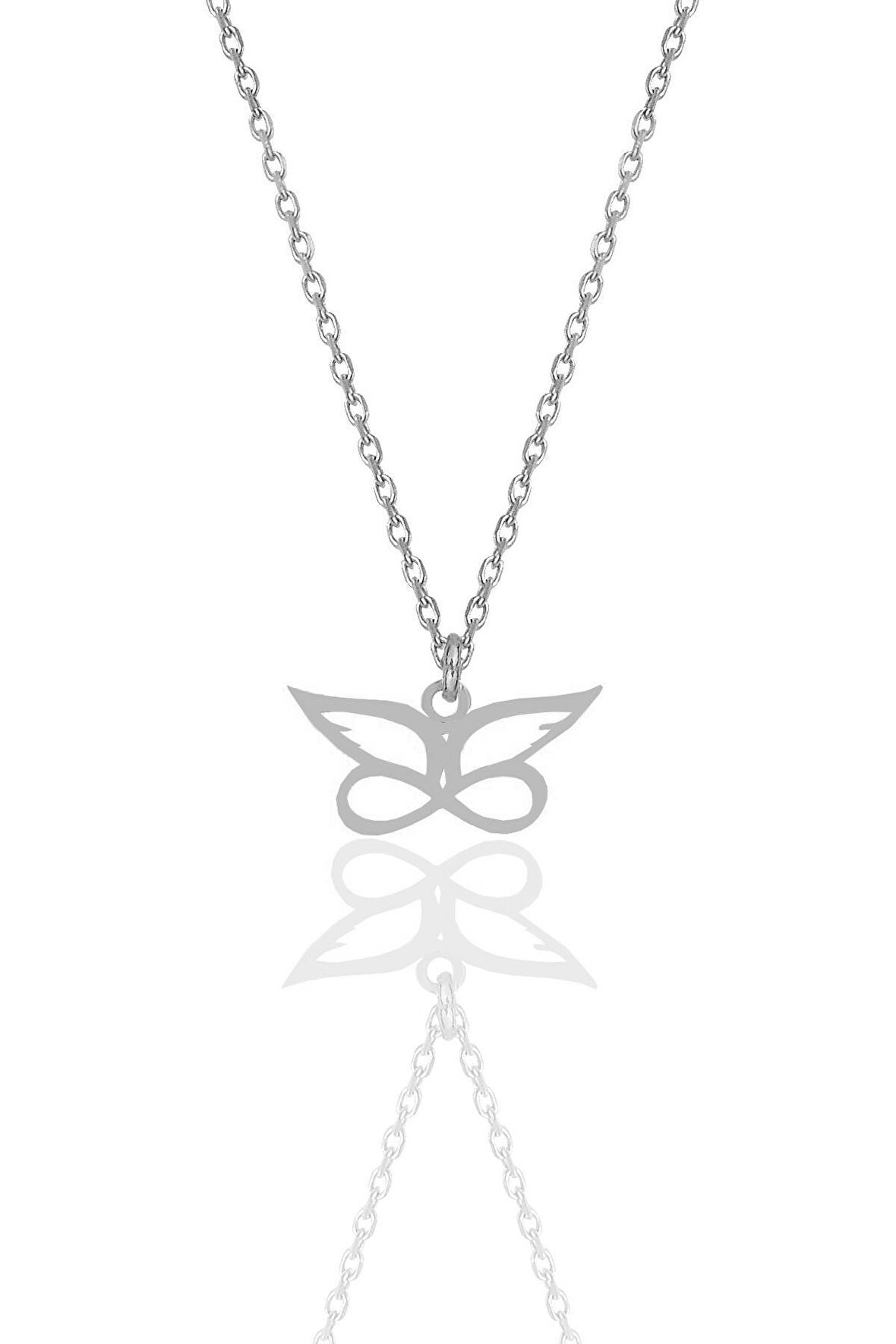 Gümüş rodyumlu sonsuza dek kanatlarımın altında kolye