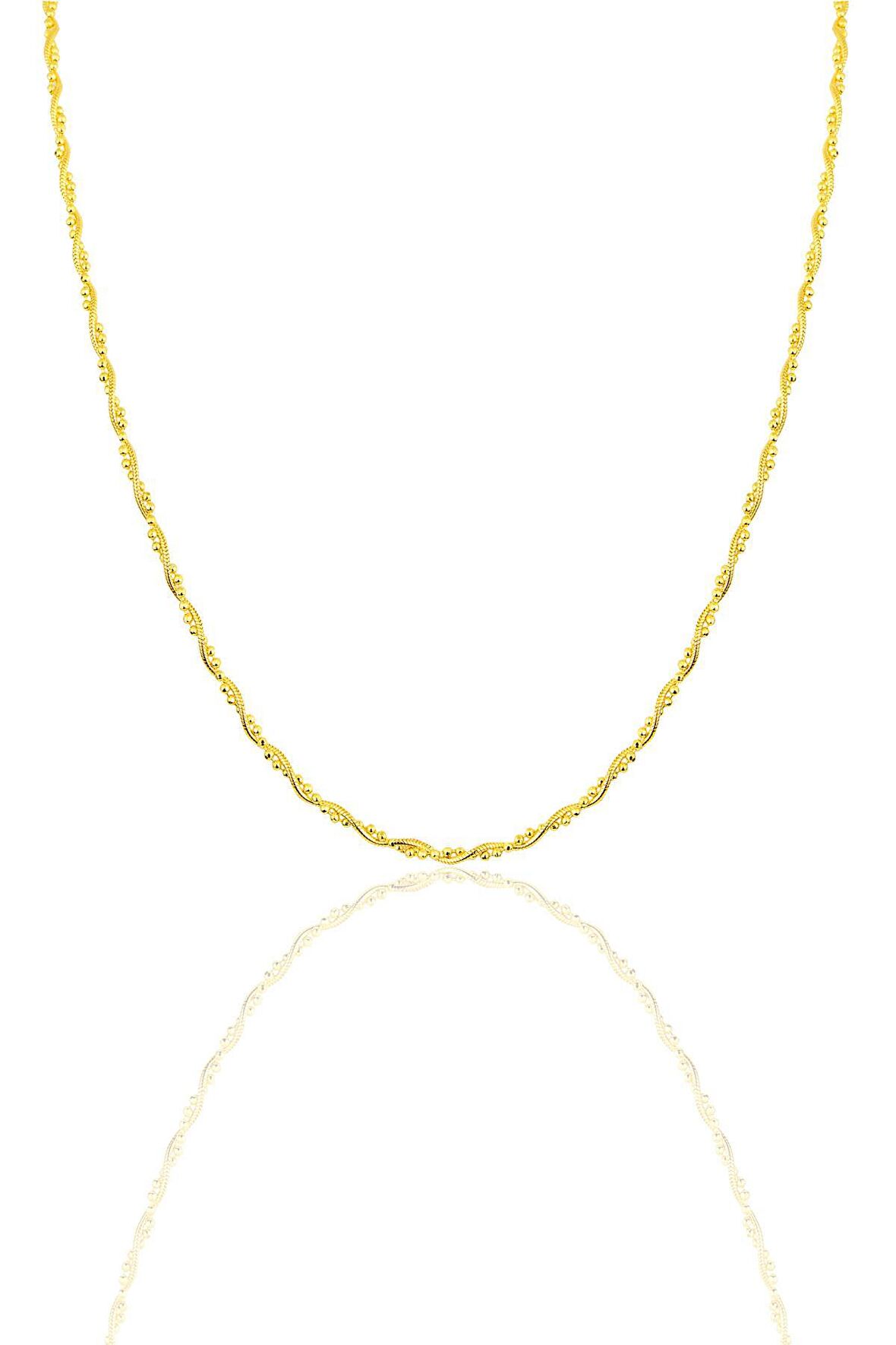 Gümüş altın yaldızlı toplu italyan kolye