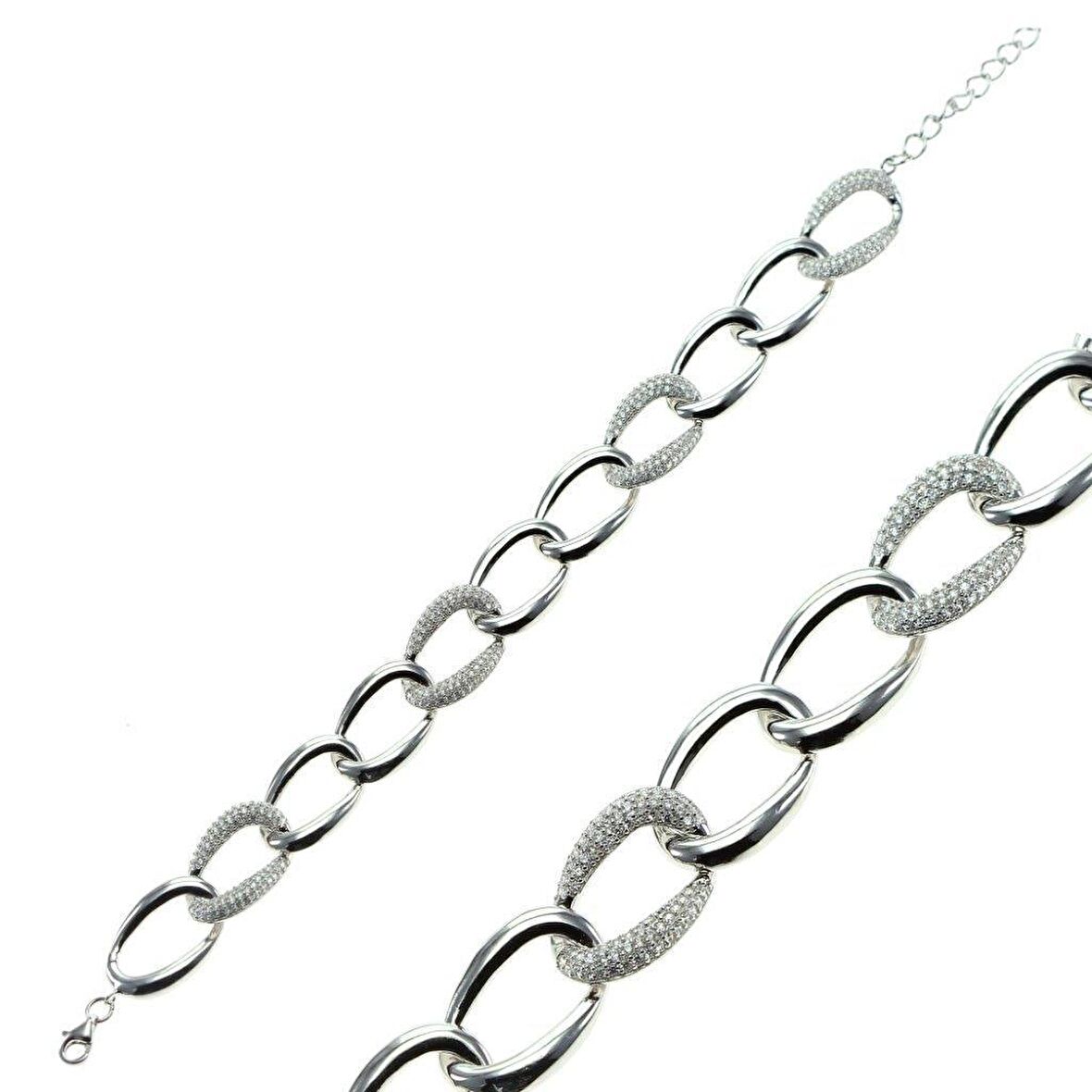 Uzay yolu zirkon taşlı bileklik