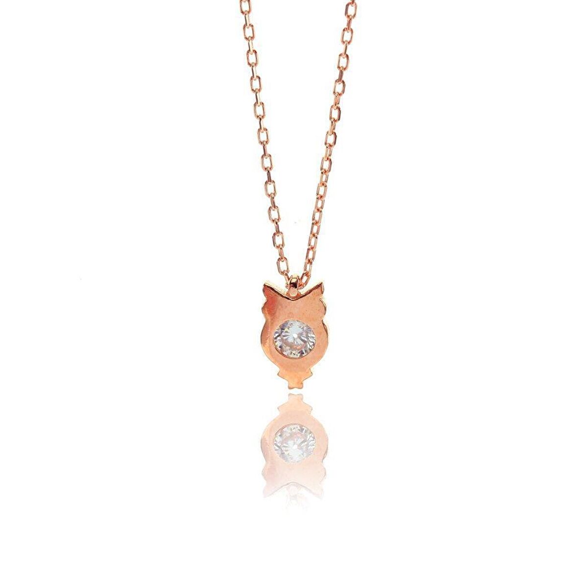 Mini pırlanta modeli baykuş kolye