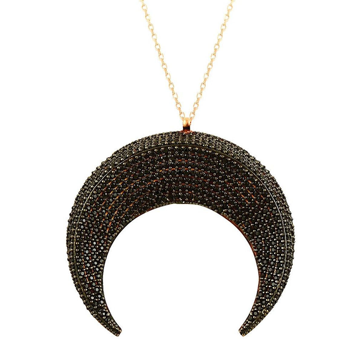 Uzun zincirli Hilal kolye