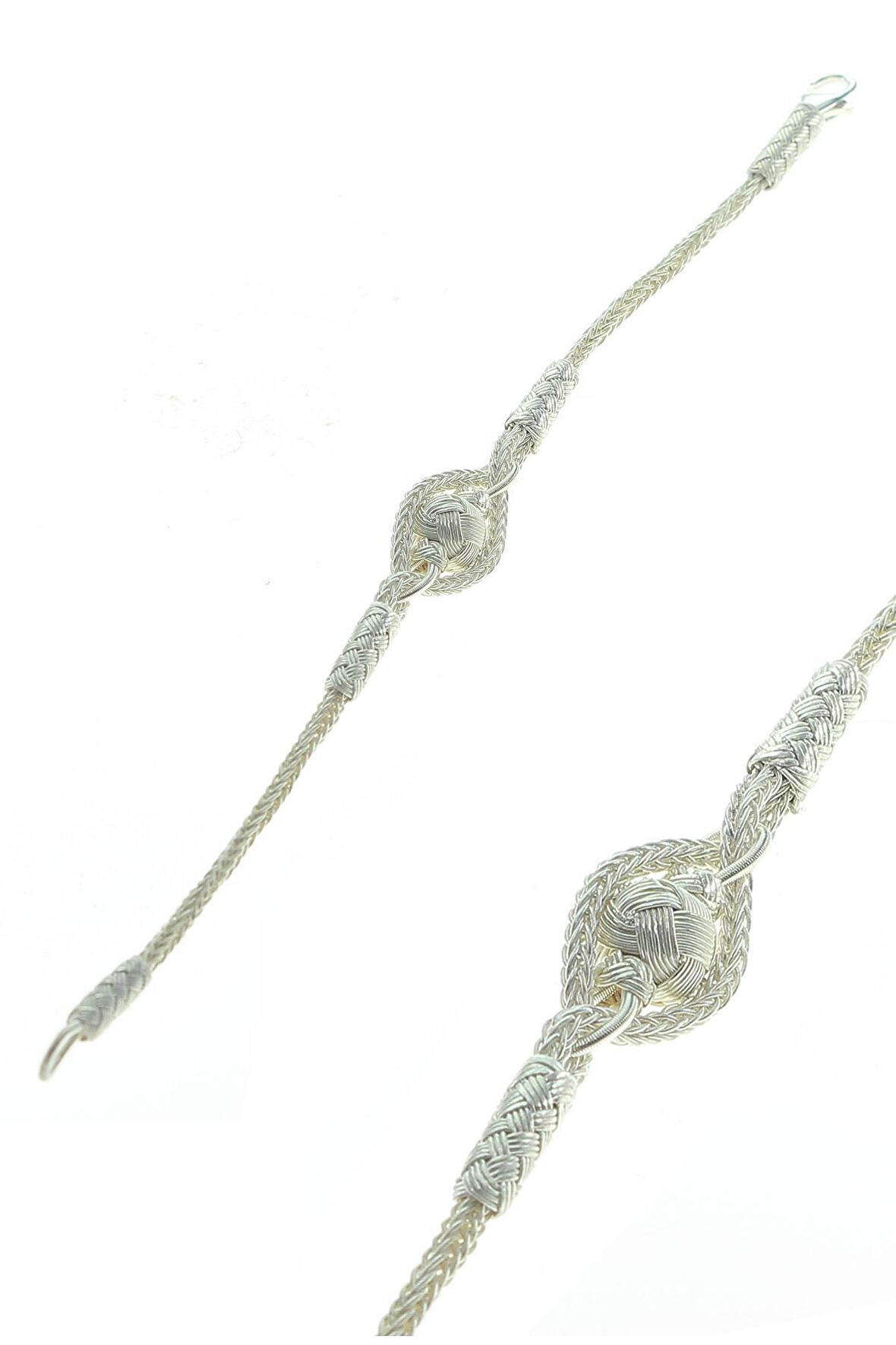 Gümüş kazaziye düğüm bileklik