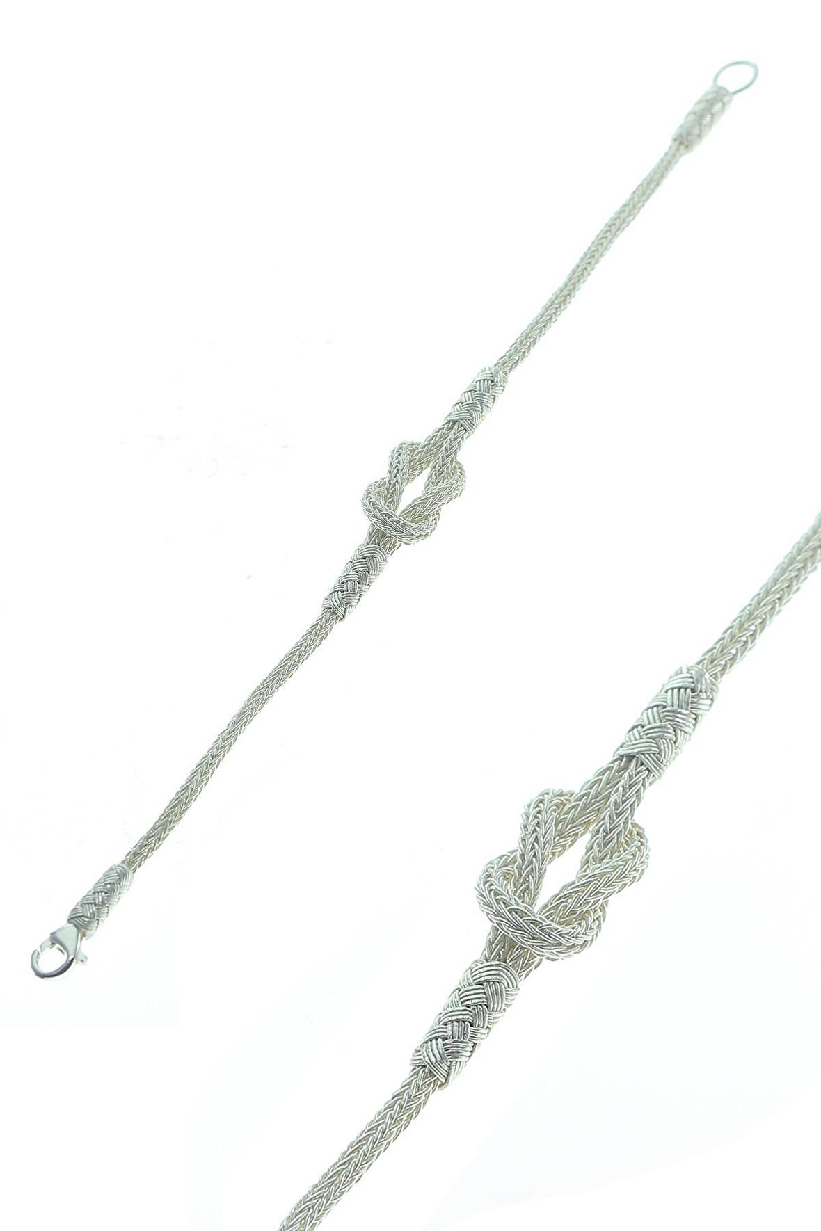 Gümüş kazaziye kafesli bileklik