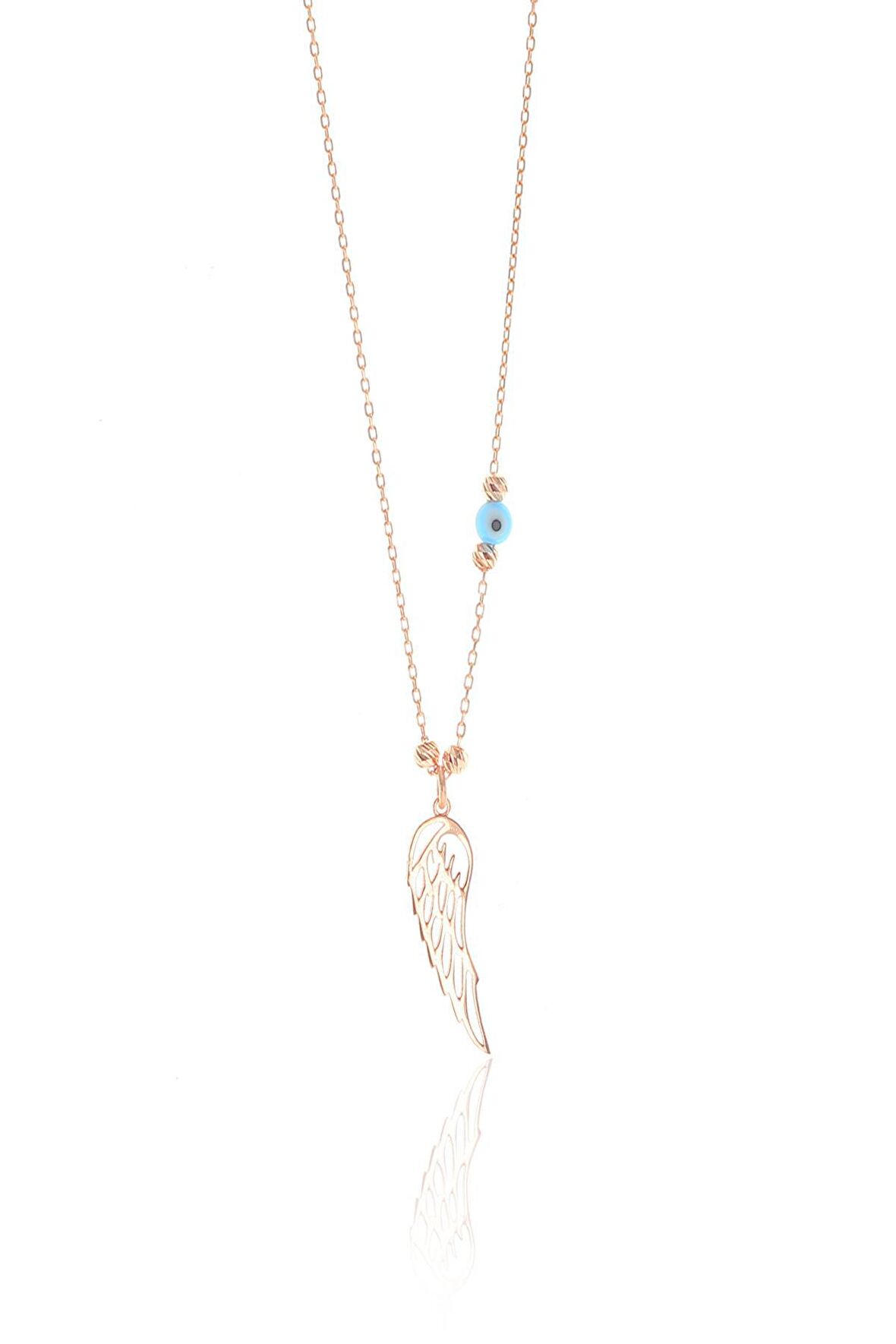 Gümüş dorica toplu kanat kolye