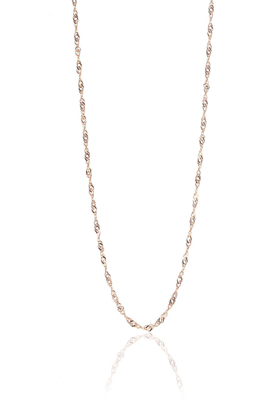 Gümüş rose singapur modeli 45 cm zincir