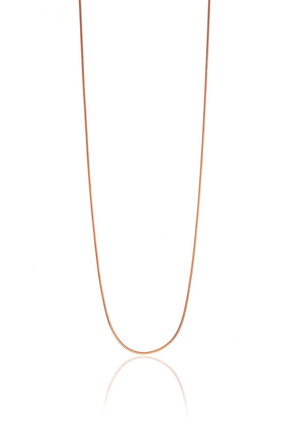 Gümüş rose italyan yılan zincir kolye