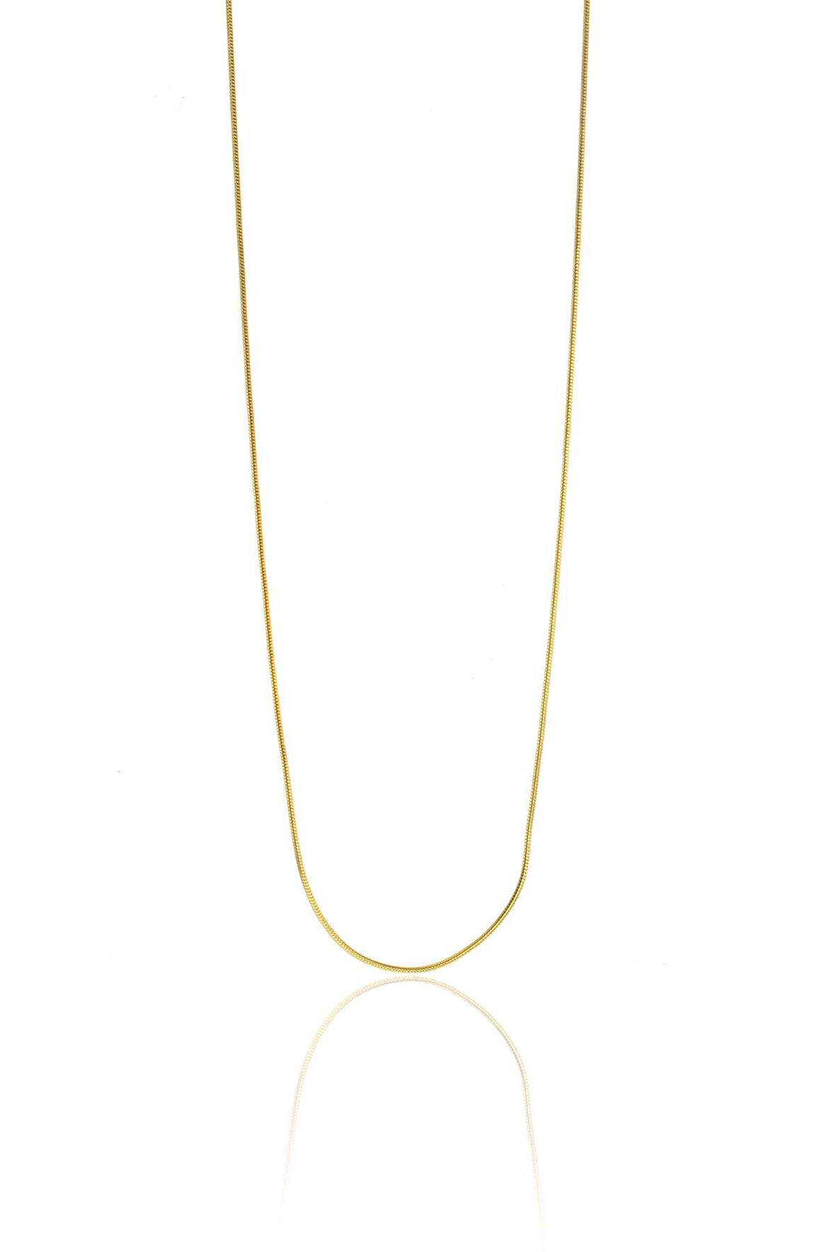 Gümüş yaldızlı italyan yılan zincir kolye