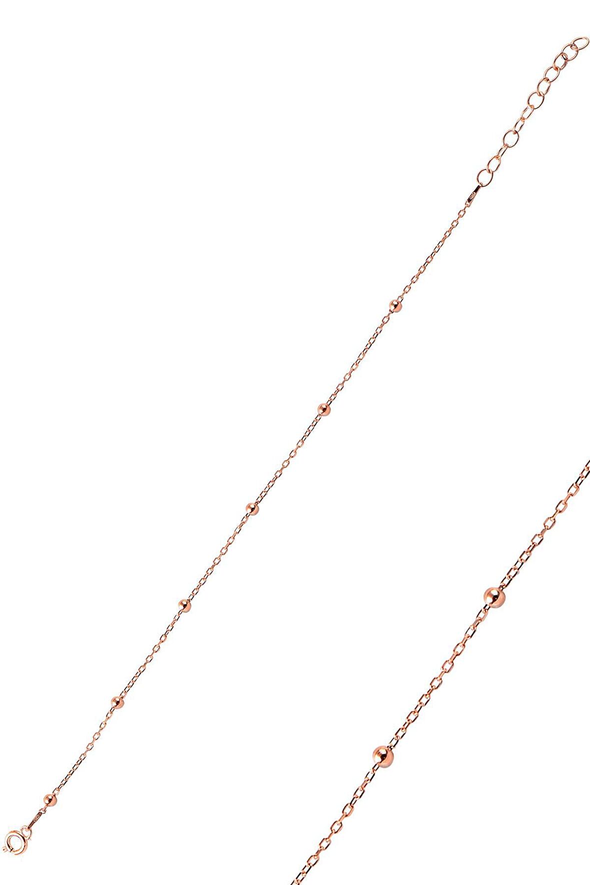 Gümüş Rose top top bileklik