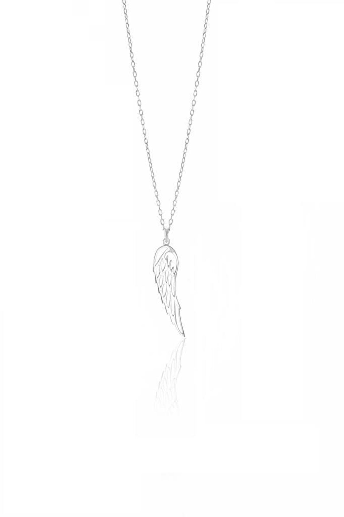 Gümüş  kanat modeli kolye