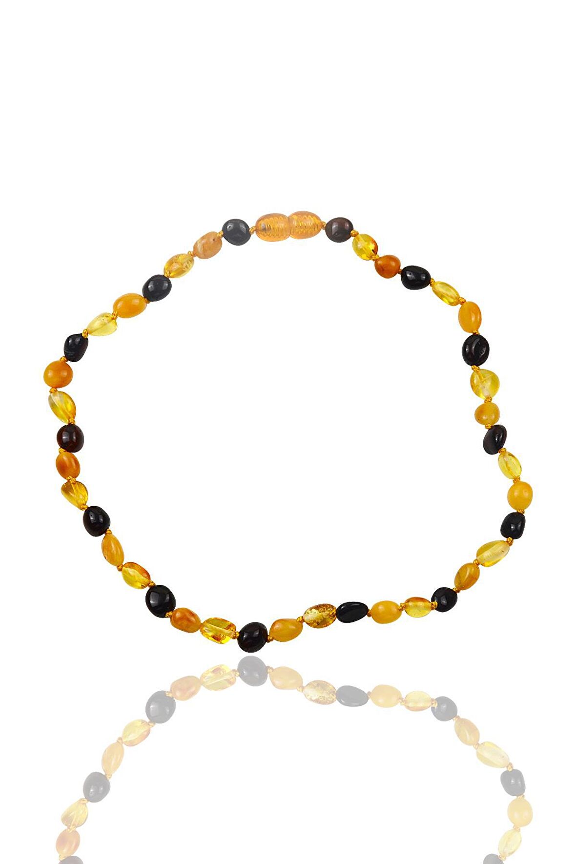 Gümüş bebek  kehribar kolye -Diş kolye