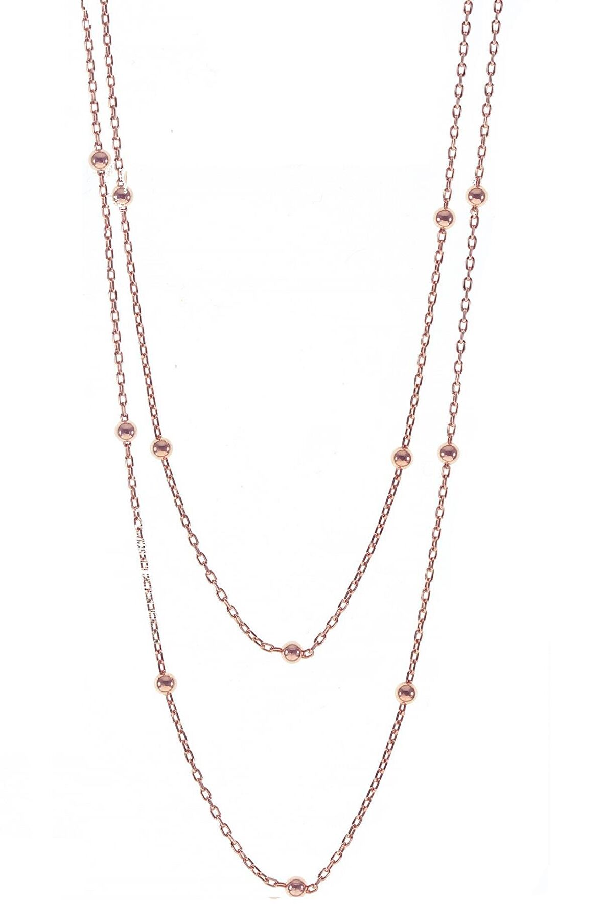 Gümüş 100 cm top top zincir