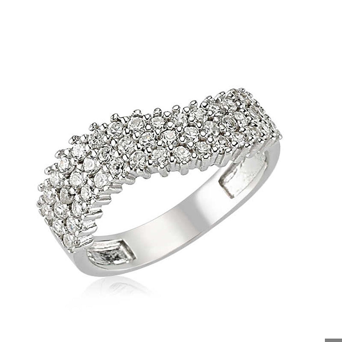 Gümüş Yarım Tur Kadın Yüzük