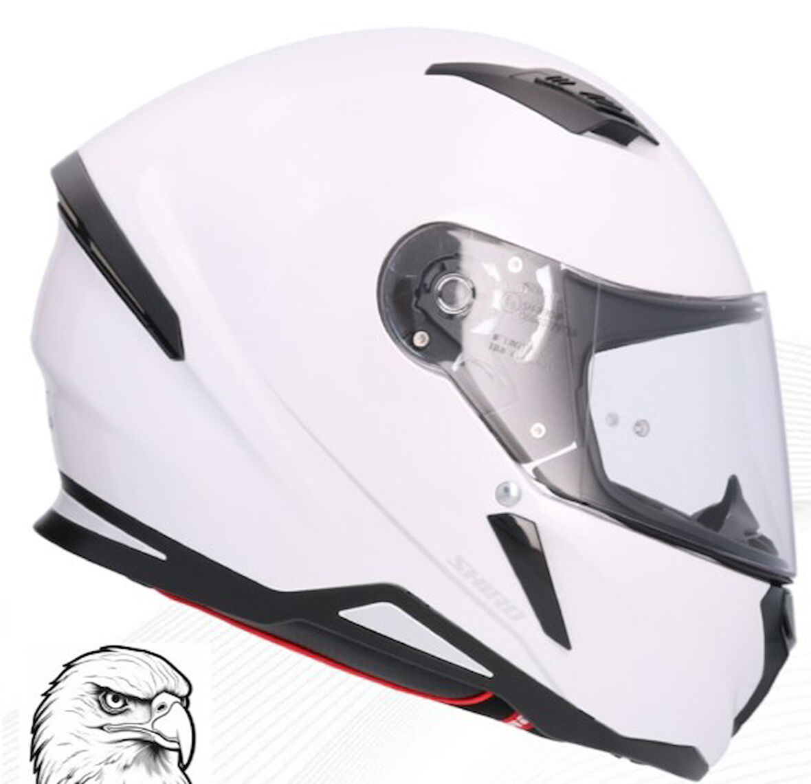 SHIRO KASK 100051 FULLFACE HUNTER M.C M Beden BEYAZ