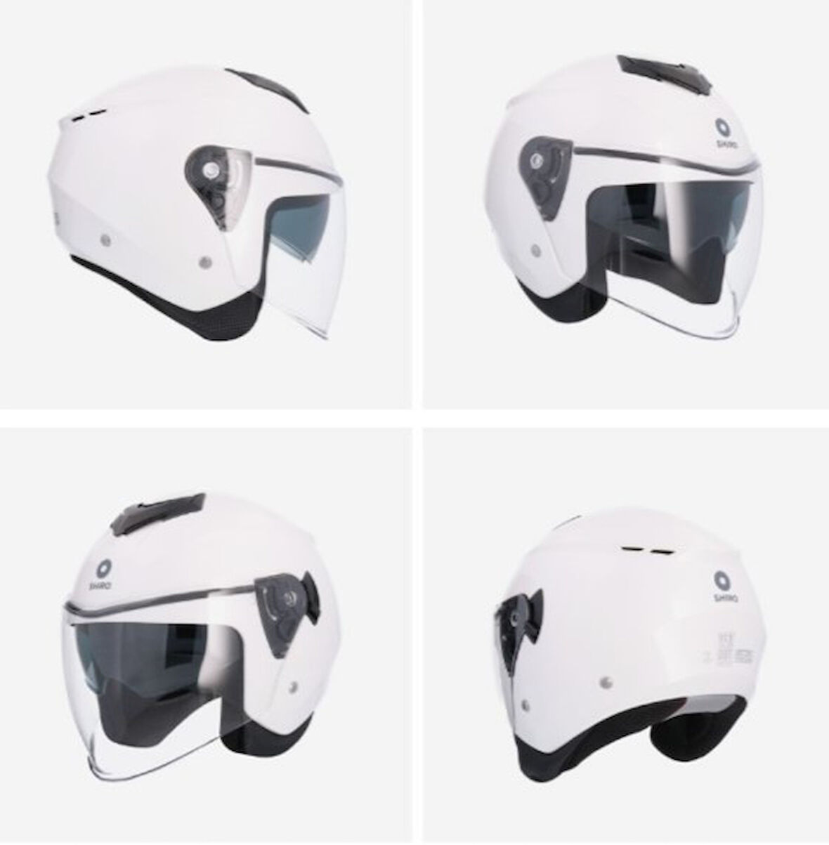 SHIRO KASK100286 JET&OFC IBIZA M.C_L SUNVIZOR BEYAZ