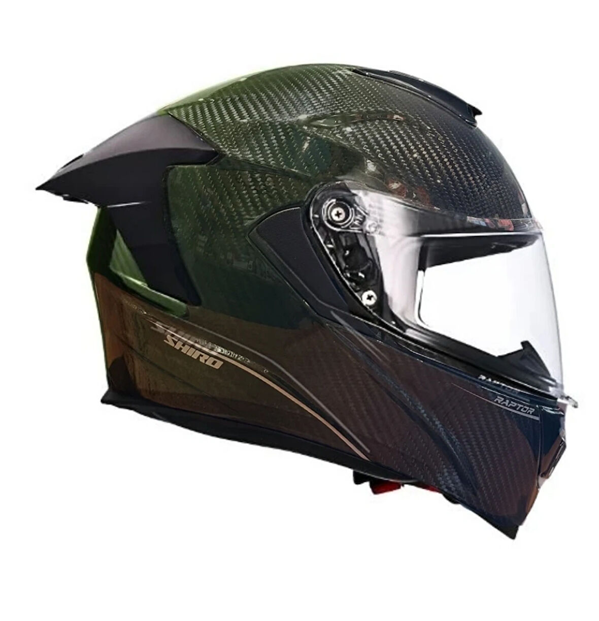 Shiro Carbon Sv Yeşil Fullface Motosiklet Kaskı