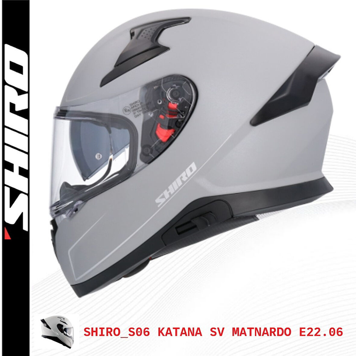 SHIRO KASK FULLFACE KATANA M.C SV (GÖZLÜKLÜ) MAT NARDO XL 6162