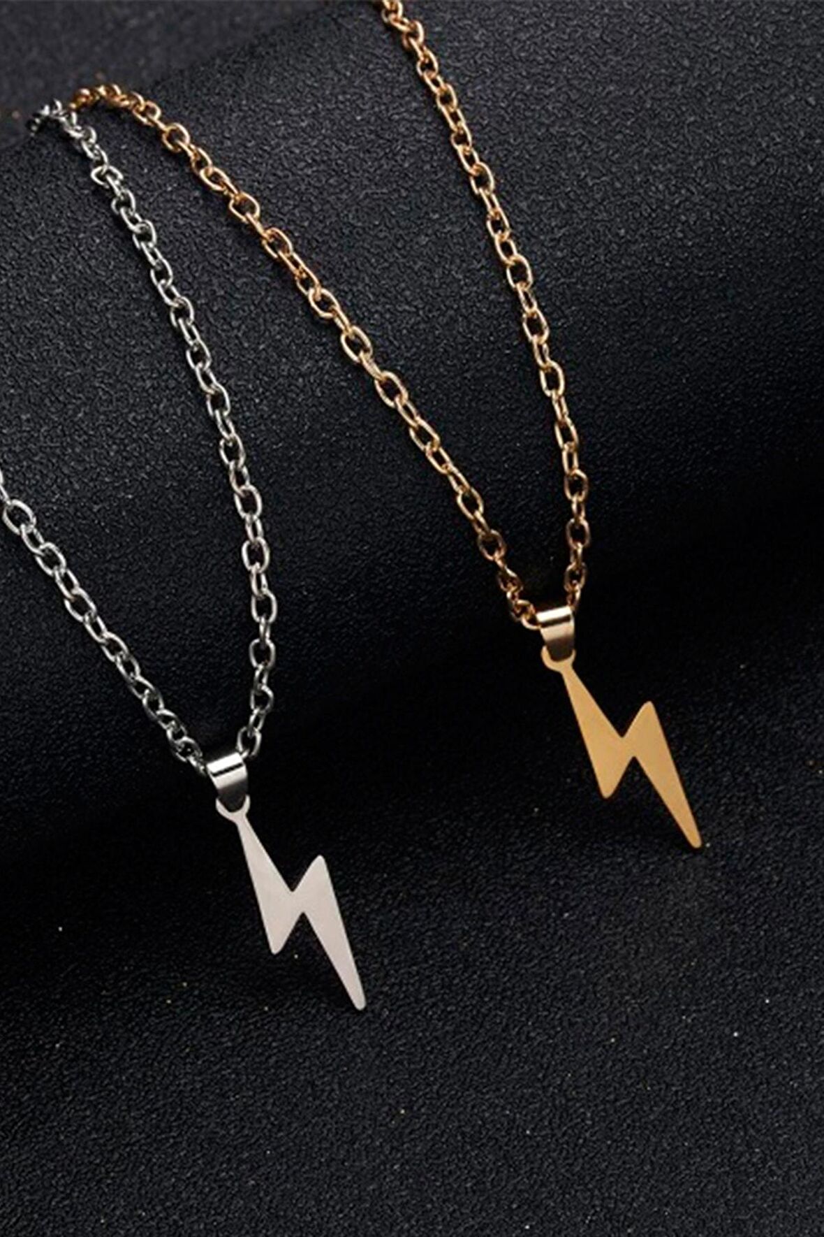 925 Ayar Gümüş Şimşek Kolye