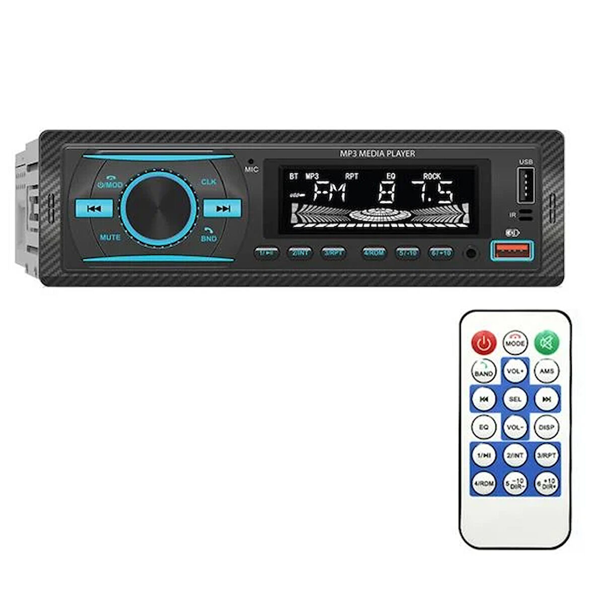 PREMIO KAC38 7 ÇİFT USB/SD/FM/AUX/BLUETOOTH KUMANDALI MEKANİKSİZ TEYP 4X55 WATT