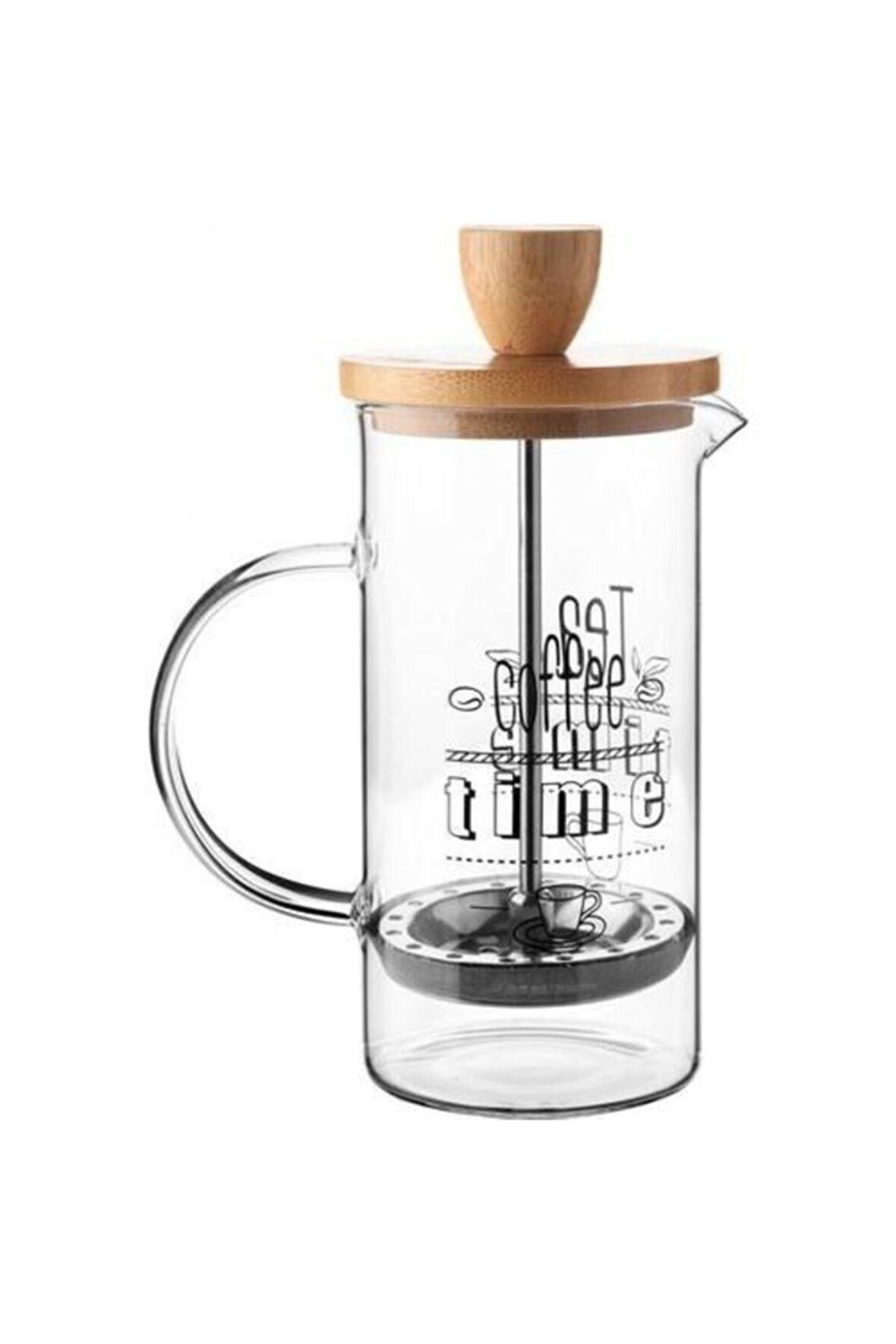 French Press Bambu Kapaklı Kahve Çay Demleme 600 ml Bfp600 Fma02786