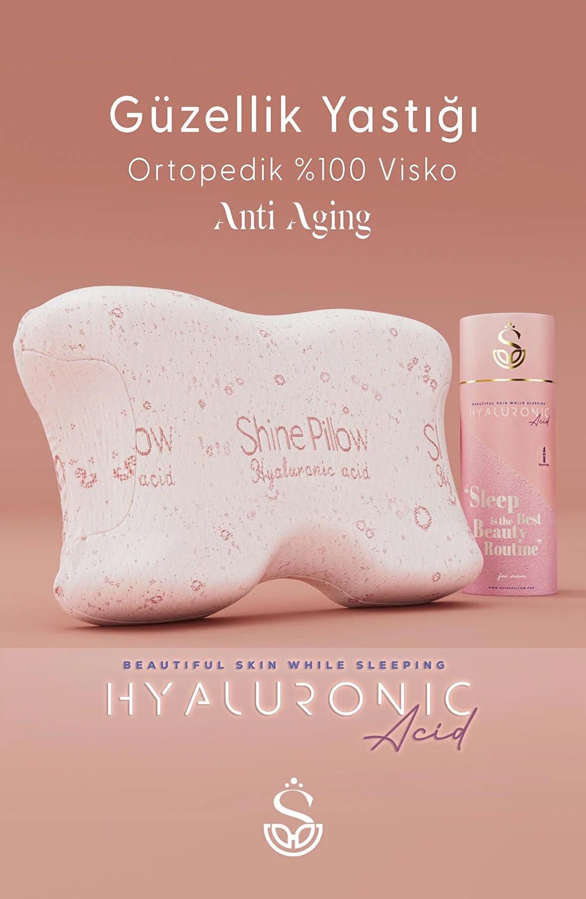 Güzellik Yastığı Ortopedik Kırışıklık Önleyici Hyaluronik Asit Içerikli Anti Aging Visko Yastık