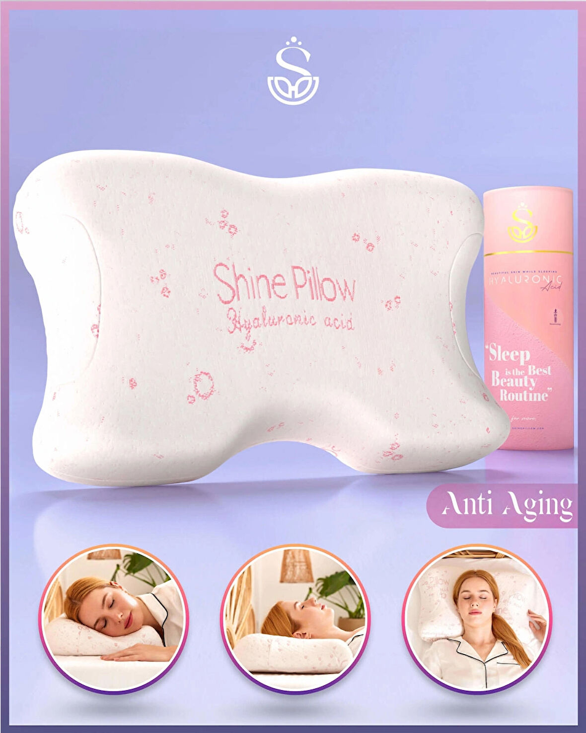 Güzellik Yastığı Ortopedik Kırışıklık Önleyici Hyaluronik Asit Içerikli Anti Aging Visko Yastık