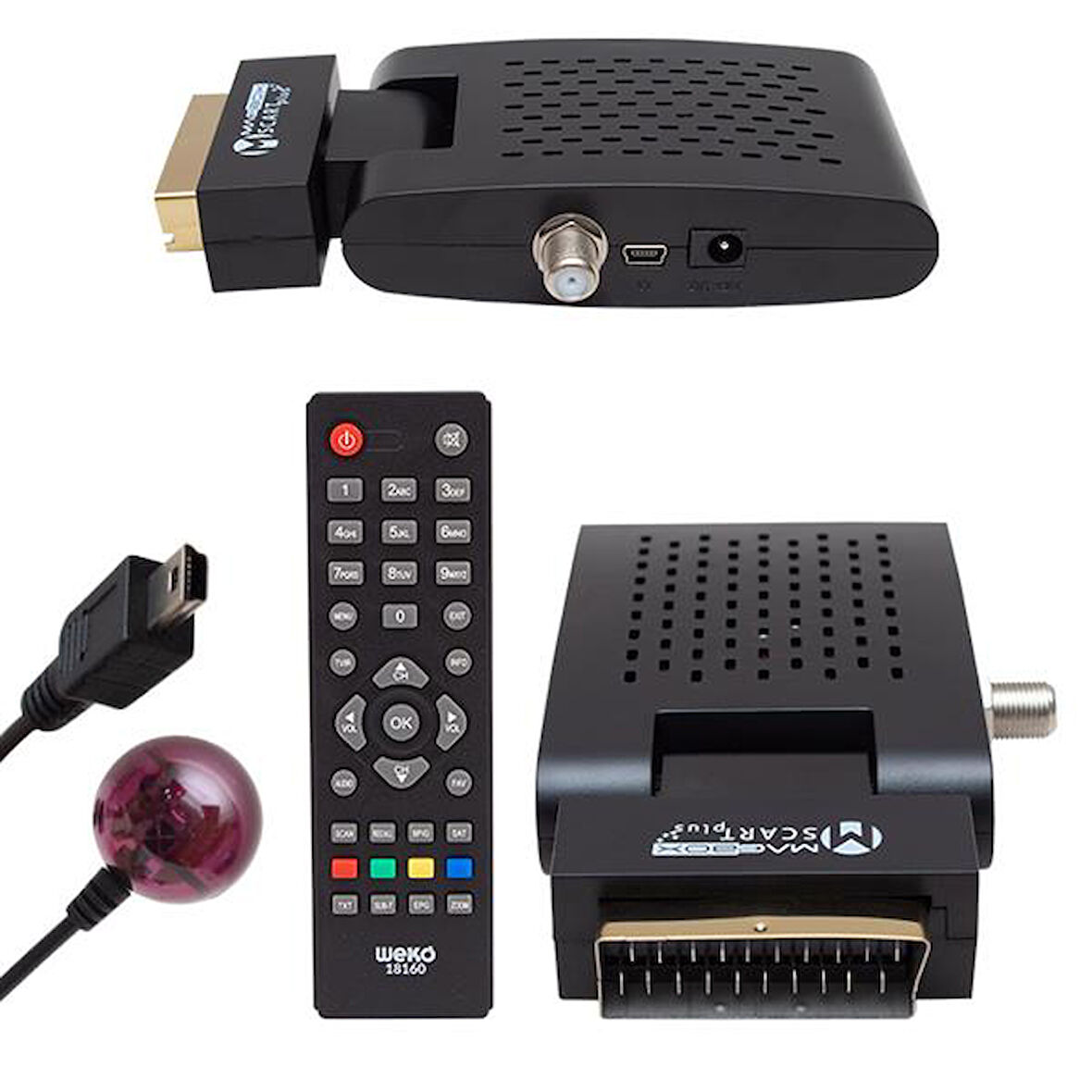 SCART PLUS TKGSLİ MİNİ SD SCART UYDU ALICISI