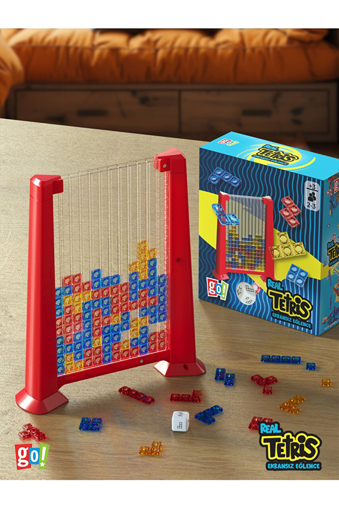 Go Toys Real Tetris Ekransız Aktivite Oyuncağı Eğitici Oyuncak Kutu Oyunu