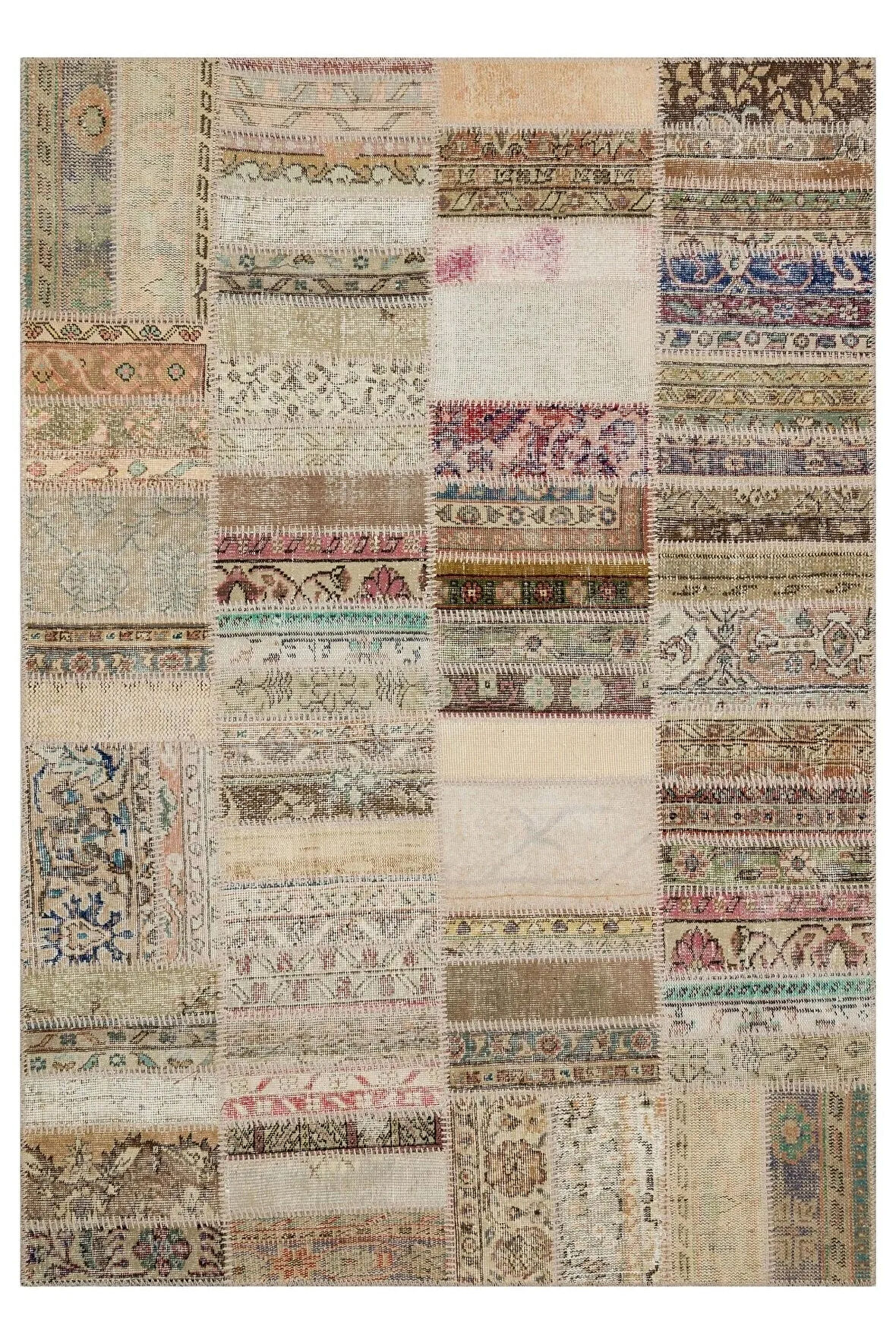Ihtişamlı Ve Rengarenk Patchwork Halı 230x160 Cm 6337