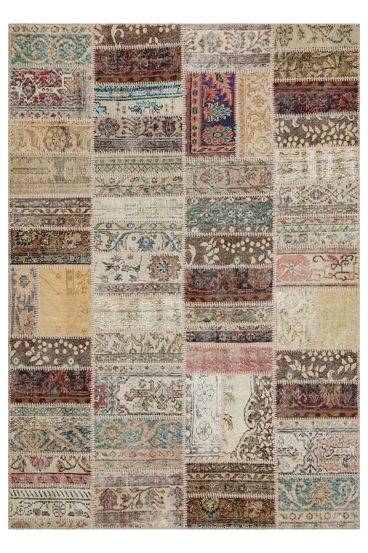 Sıcak Ve Huzurlu Atmosfer Sunan Patchwork Halı 230x160 Cm 6372