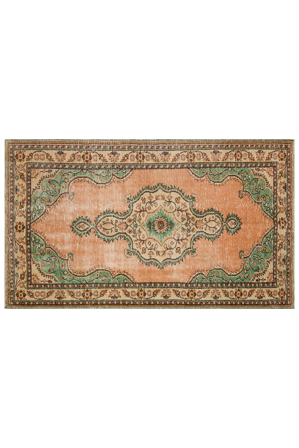 El Dokuma Eskitme Vintage Halı 157 x 255 cm 10199