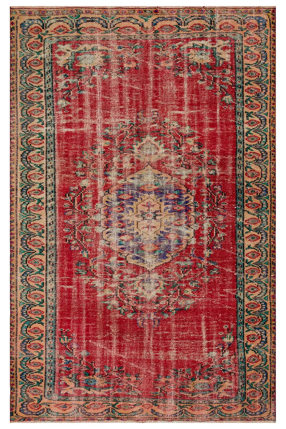 Benzersiz Vintage Eskitme Halı 161x255 cm 10375