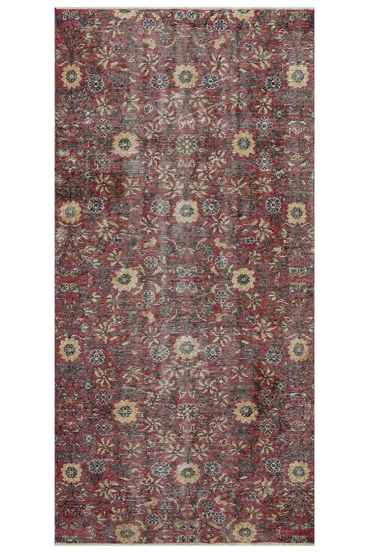 Eşsiz Vintage Eskitme Halı 134x282 cm 10394