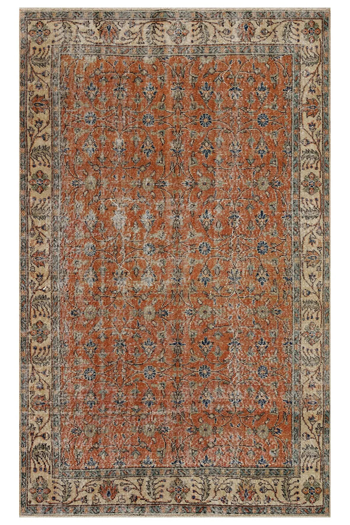 Eskitme Vintage El Dokuması Halı 156x255 cm 10431