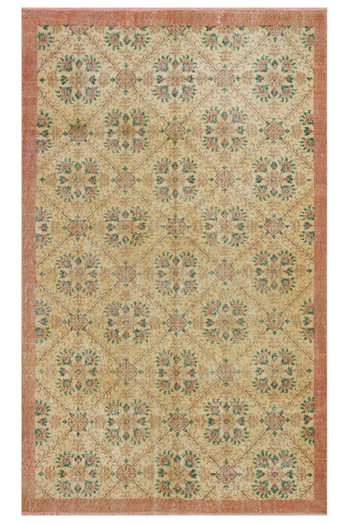 Vintage Yün El Dokuma Halı 154 x 253 cm 10139