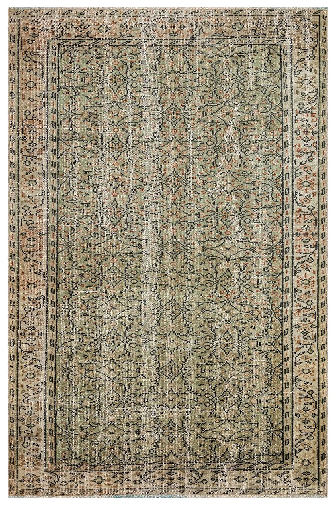 Gerçek El Dokuma Eskitme Halı 176 x 264 cm 10103
