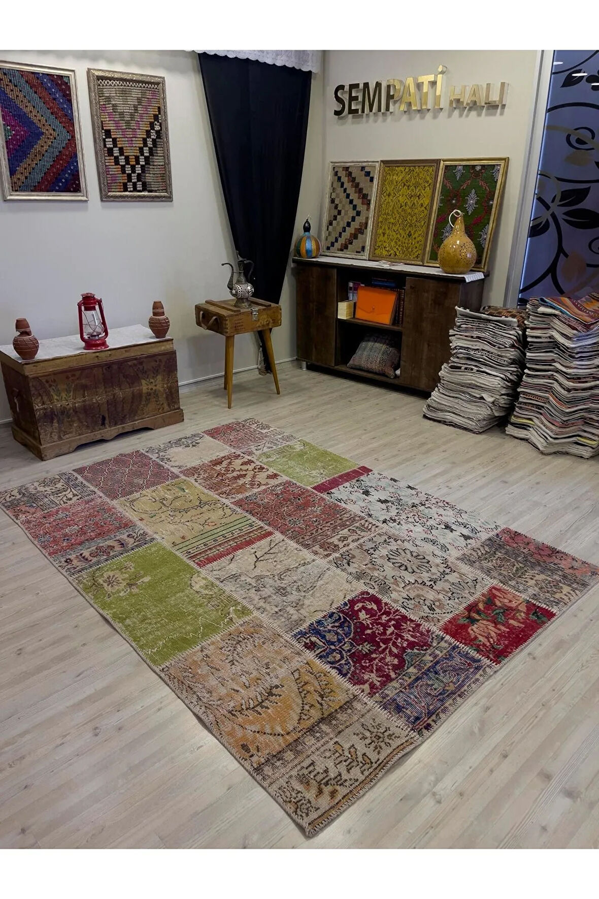 Eşsiz Klasik Gereçk Özel Patchwork Halı 160x233 cm 4041