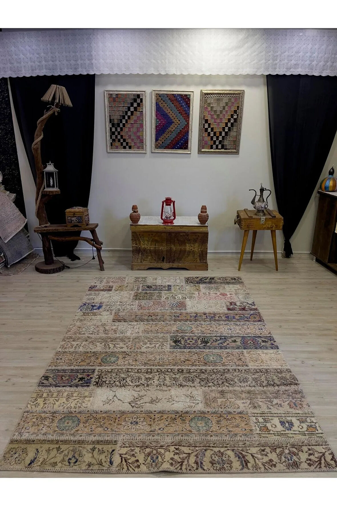 Eşsiz El Dokuma Patchwork Halı 165x235 cm 4051