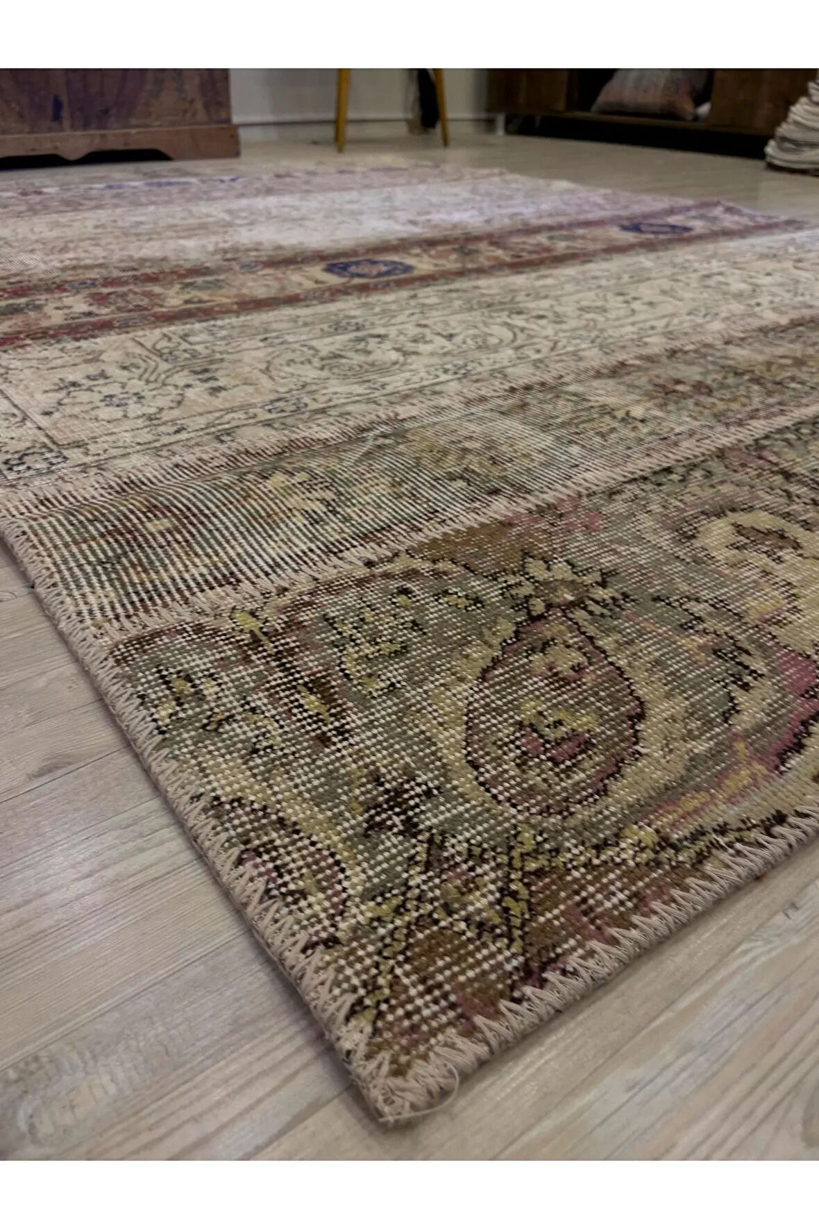 El Dokuma Eskitme Özel Patchwork Halı 161x234 cm 4054