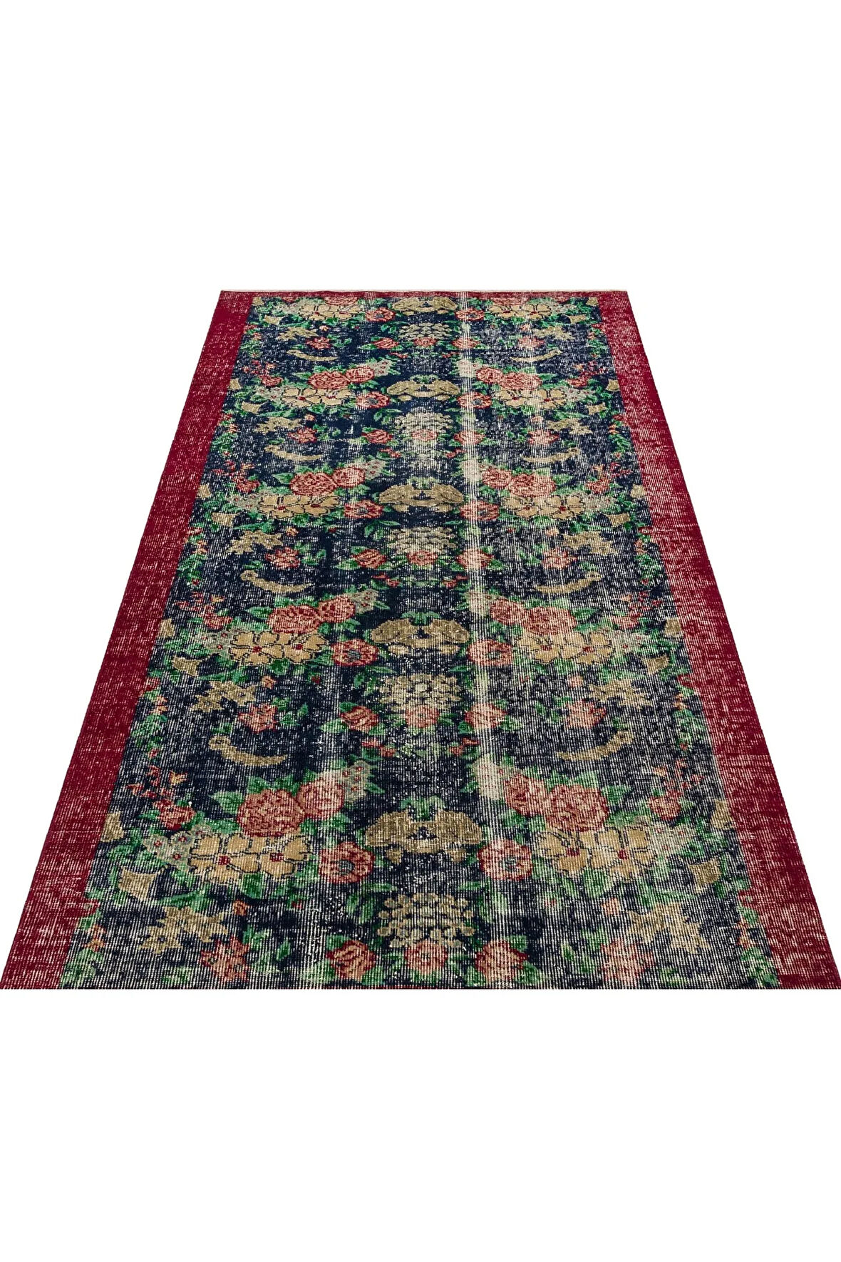 Eskitme Osmanlı El Dokuma Halısı 115 x 211 cm 9063