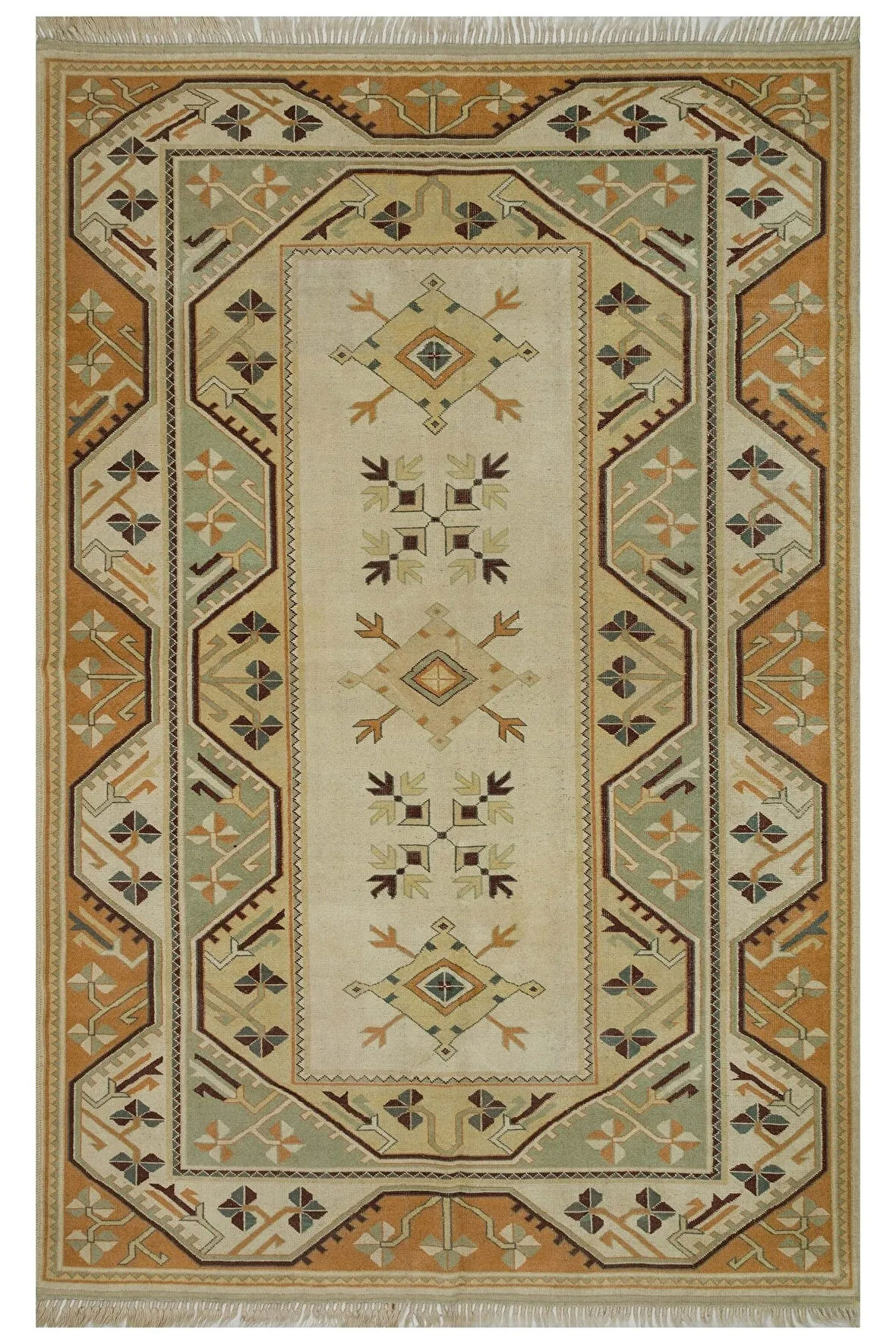 Rustik Şık Desenli El Dokuma Halı 190×290 Cm – 9880