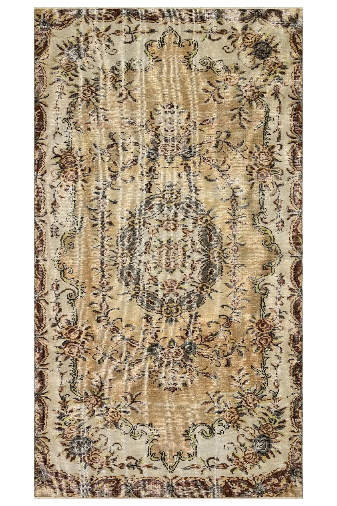 Modern Çizgilerle Işlenen El Dokuma Halı 145×264 Cm 9889